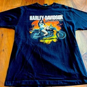 Rare Harley Davidson Graphic T Shirt Size L